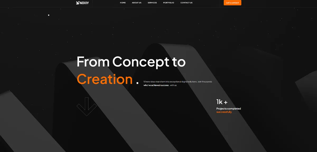 Noxiy software house homepage showcasing innovative tech solutions and branding